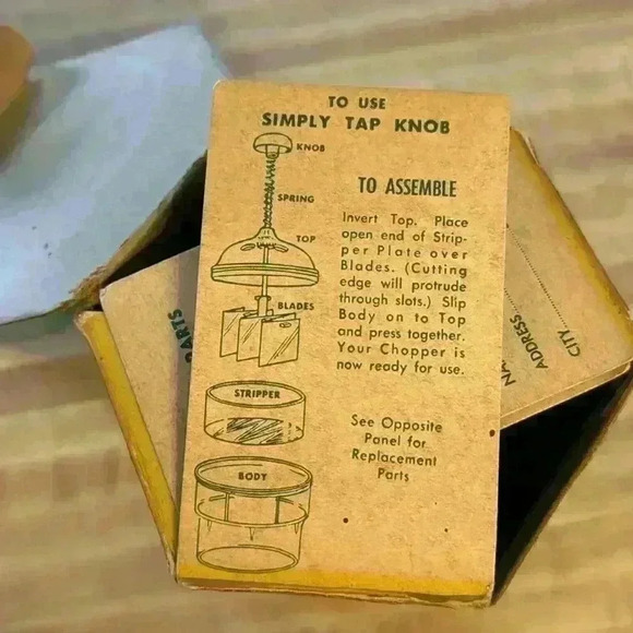 Vintage 1950s food chopper, Blitzhacker, Food Chopper - Made in USA - GREEN - Picture 5 of 6